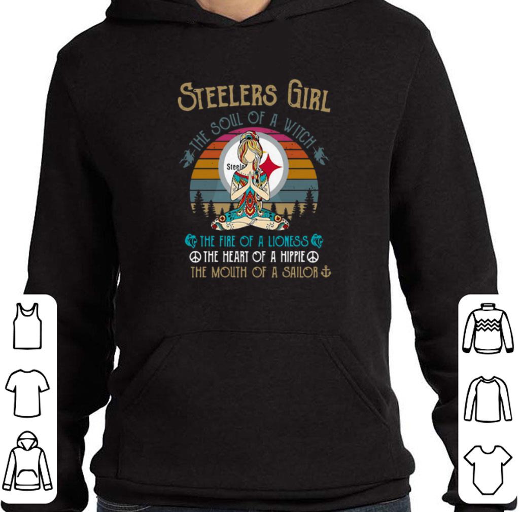 Hot Pittsburgh Steelers Girl The Soul Of A Witch Yoga Vintage shirt