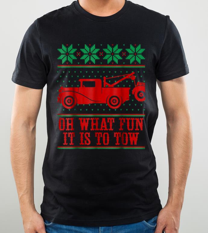 Hot Tow Truck Driver Christmas-Oh what fun it is to tow shirt