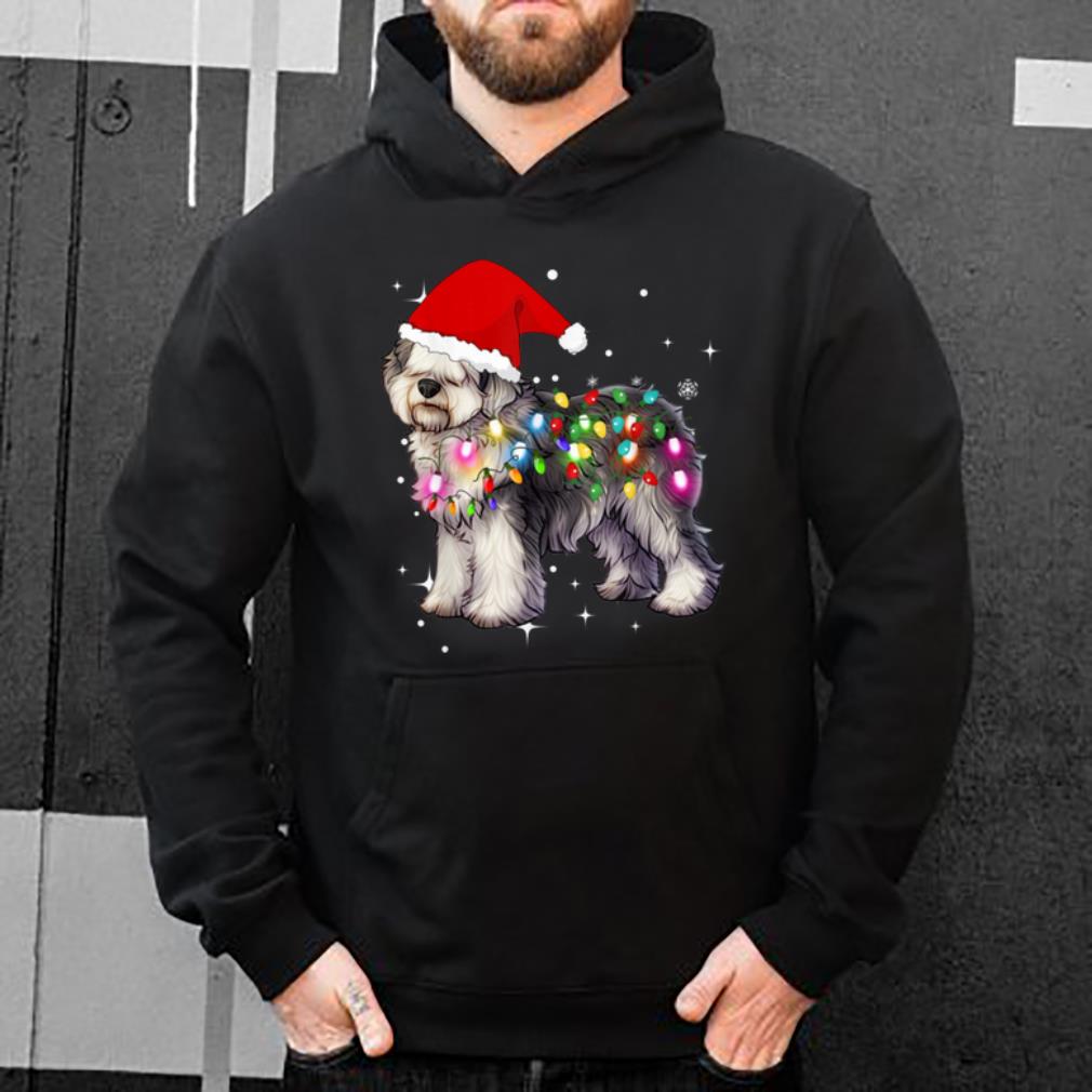 Nice Christmas Lights Olde English SheepDog sweater