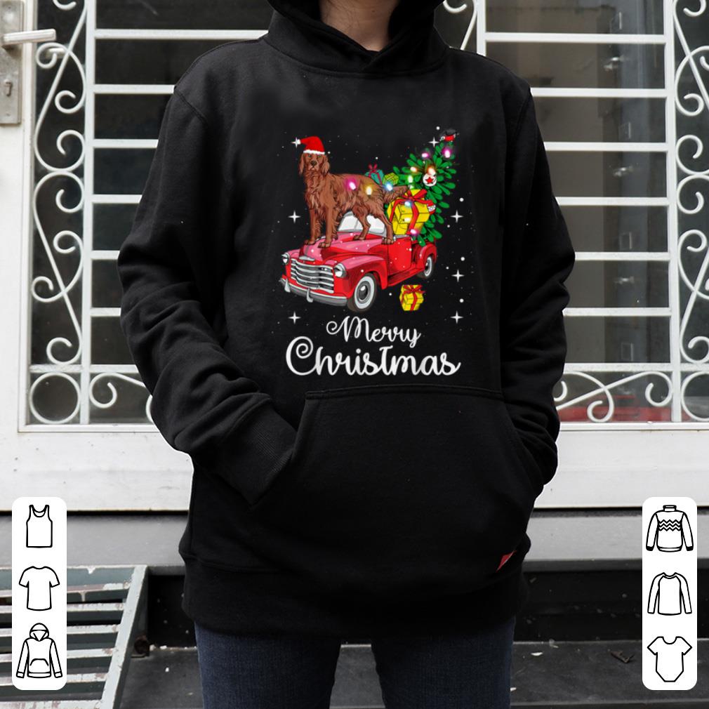 Nice Irish Setter Rides Red Truck Christmas Pajama sweater