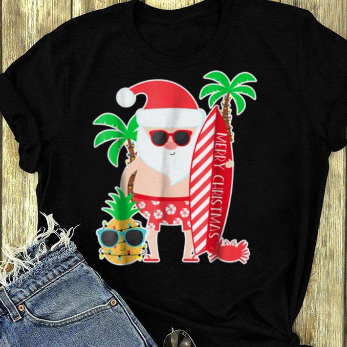 Nice Santa Surfing Hawaiian Gift for Christmas Family Trip shirt