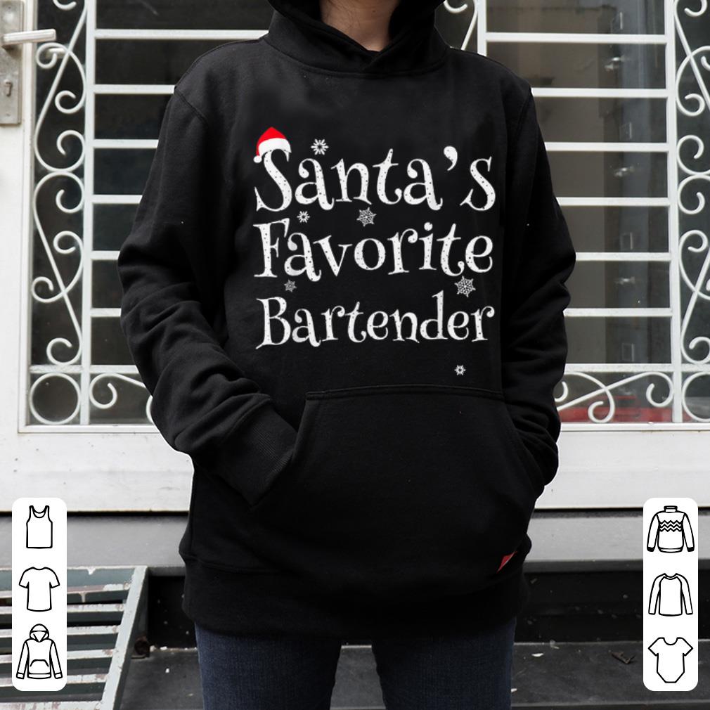 Nice Santas Favorite Bartender Christmas Profession Job Gift shirt