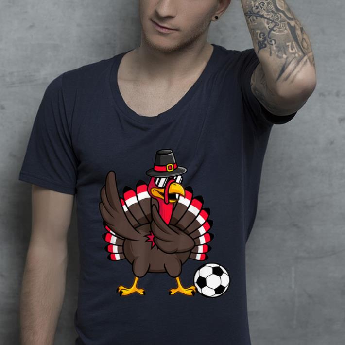Official Dabbing Pilgrim Turkey Thanksgiving Day Soccer Gobble Player shirt