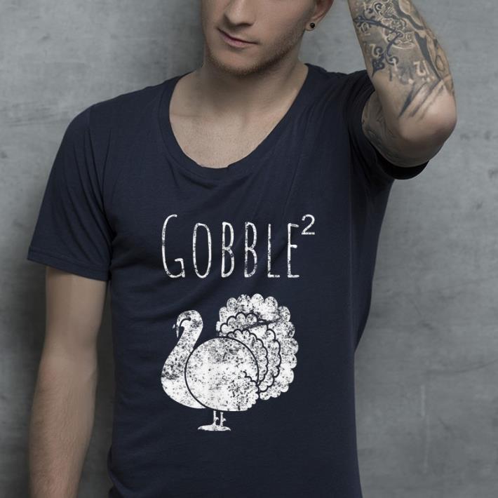 Official Retro Funny Gobble Squared Turkey Day Math Thanksgiving Joke shirt