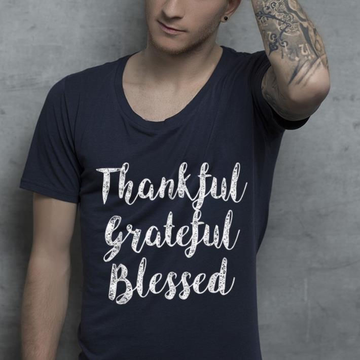Official Thankful Grateful Blessed Black shirt