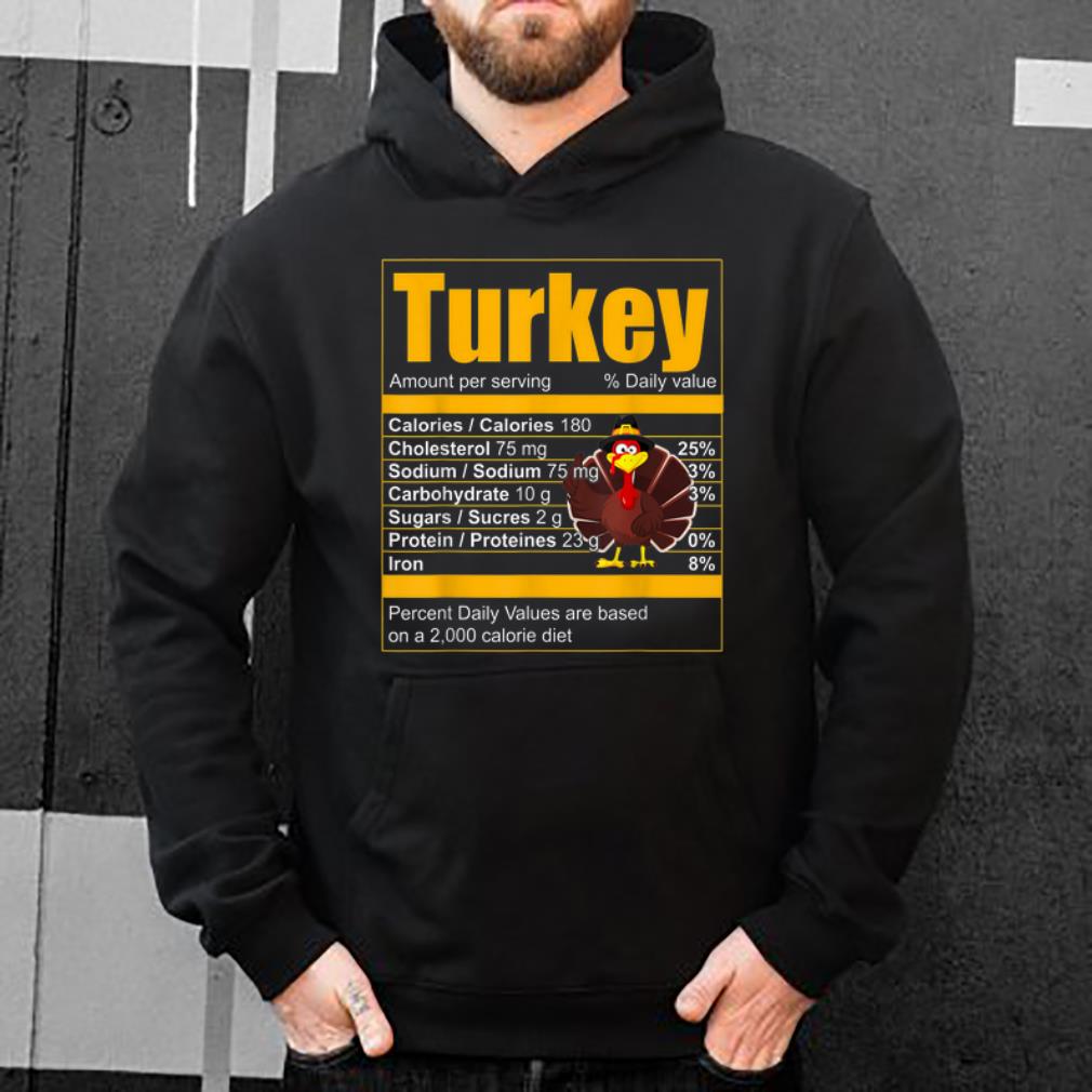 Official Turkey Costume Funny Thanksgiving Food Nutrition Facts Gift shirt