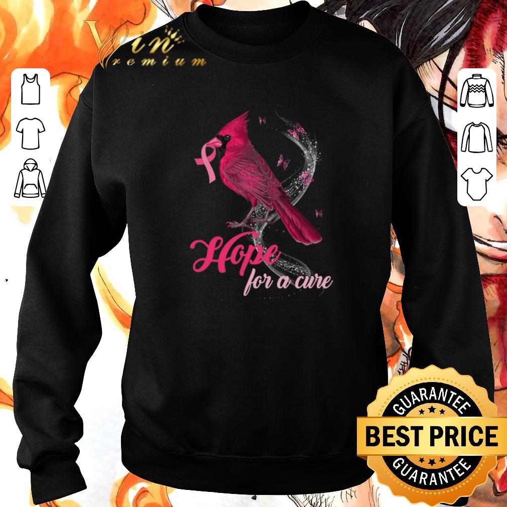 Original Breast Cancer Awareness Cardinal bird hope for a cure shirt