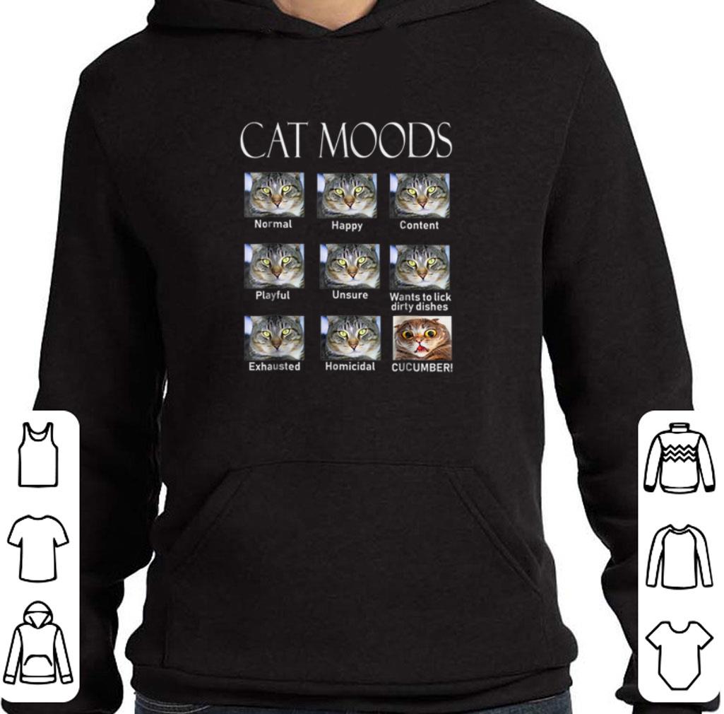 Premium Cat moods feelings face normal happy content playful unsure shirt