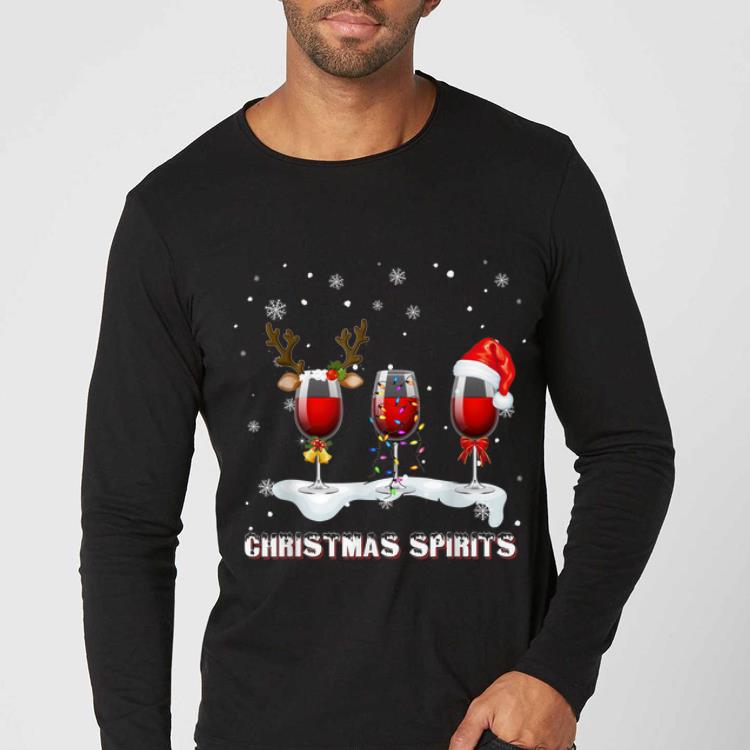 Premium Christmas Spirits Wine Bubbly Martinis Funny shirt