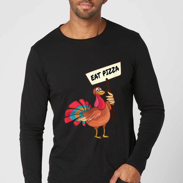 Premium Funny Save a Turkey Eat Pizza Thanksgiving Vegan Kids Adults shirt