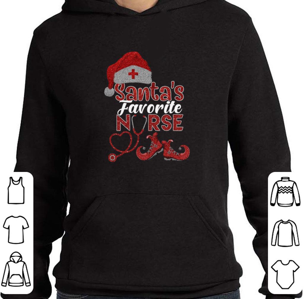 Premium Glitter Santa's favorite nurse Christmas shirt 7 Premium Glitter Santa's favorite nurse Christmas shirt