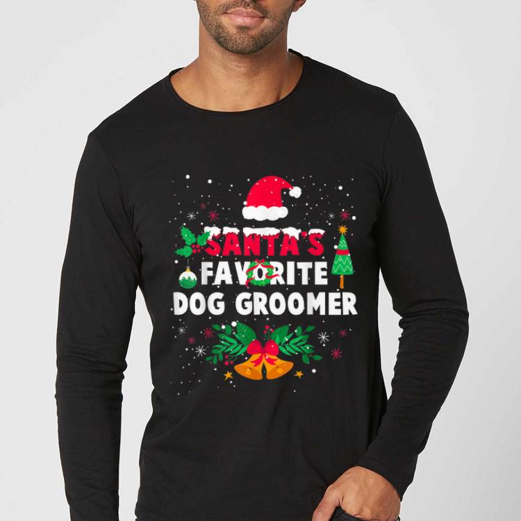 Premium Santa's Favorite Dog Groomer Christmas Xmas Gift shirt