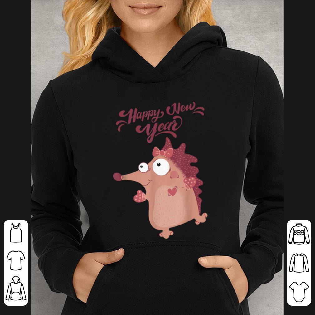 Pretty Girl Hedgehog Happy New Year 2020 - Christmas Pajama shirt