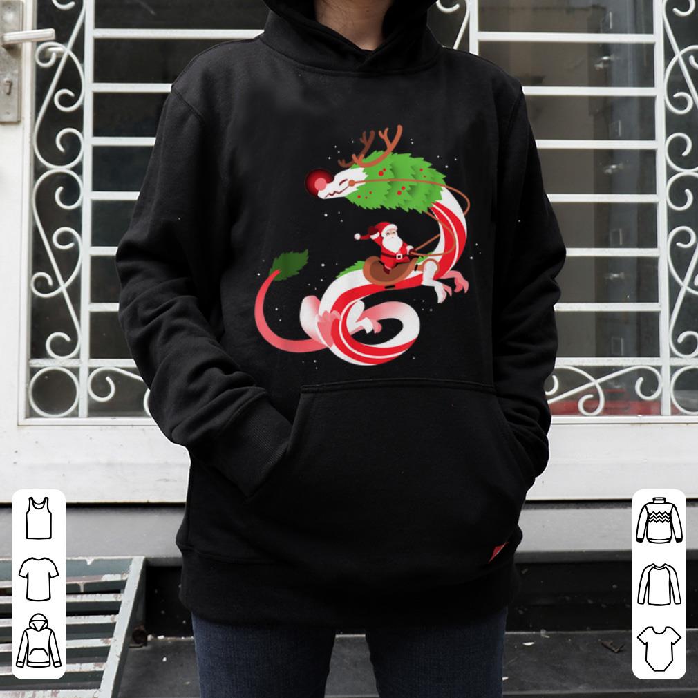 Pretty Santa Riding A Dragon Reindeer shirt