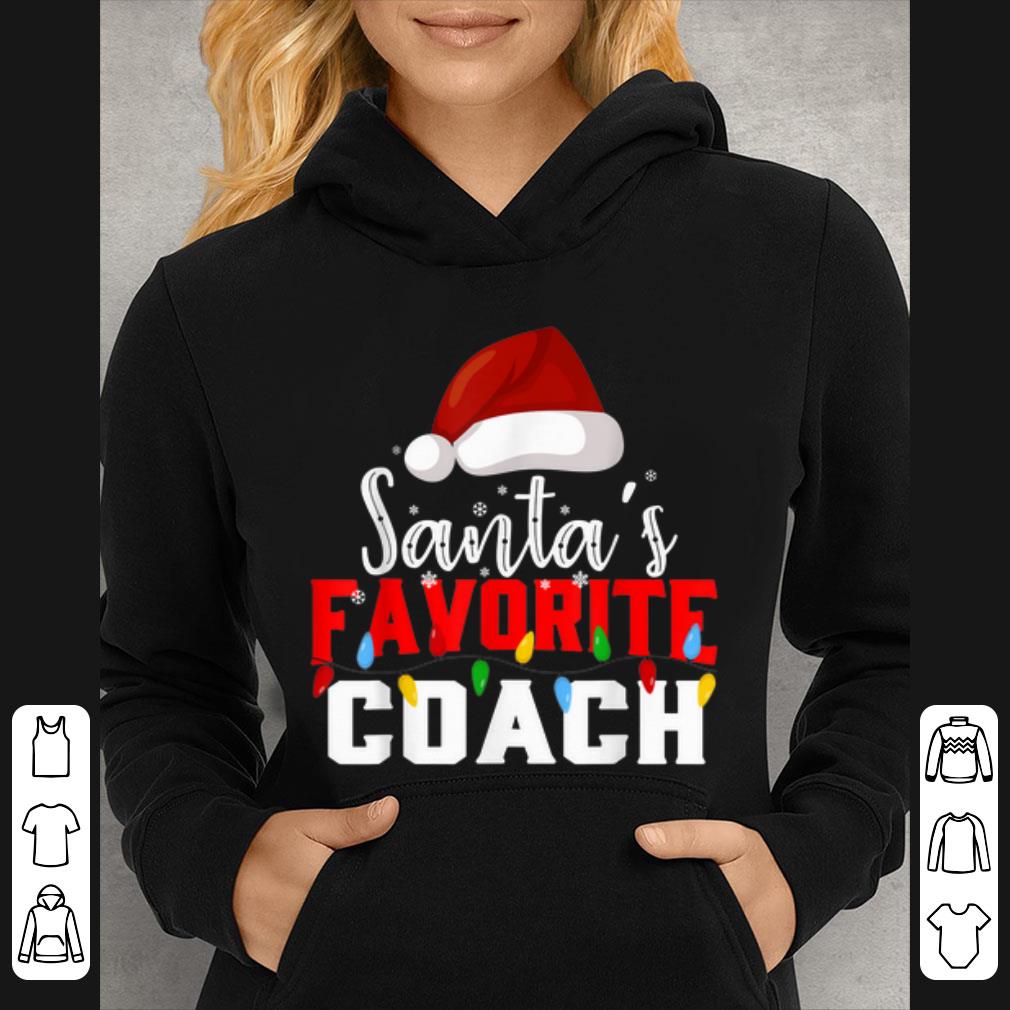 Pretty Santa's Favorite Coach Christmas Light Funny Xmas shirt