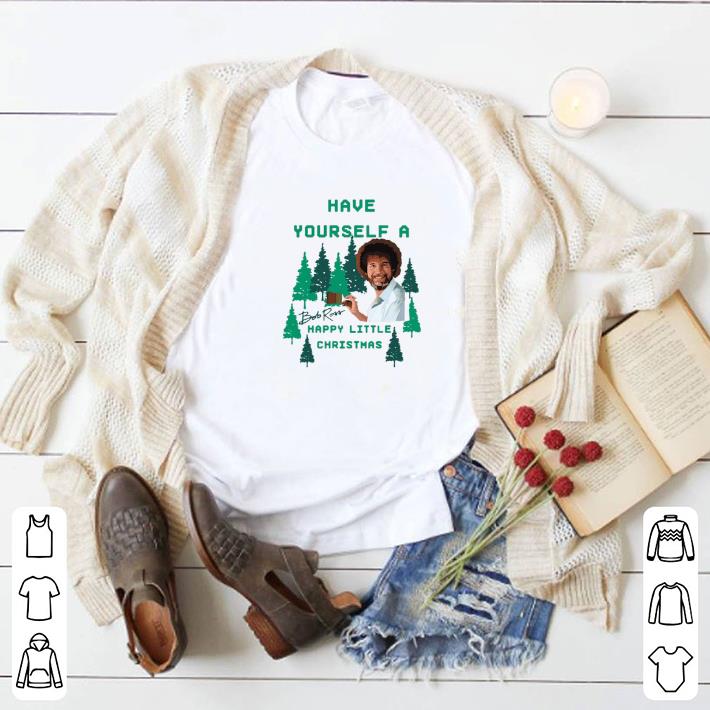 Top Bob Ross Have yourself a happy little Christmas signature shirt