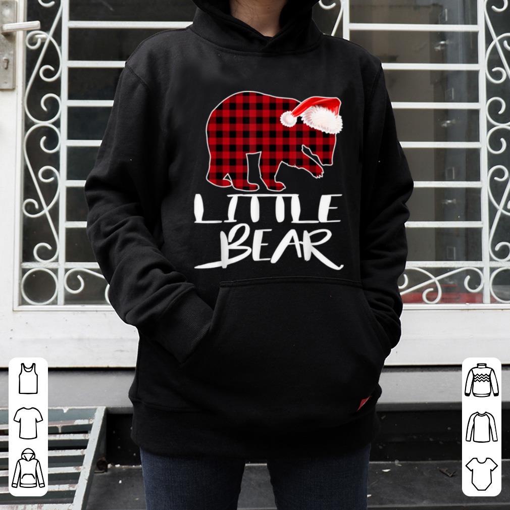 Top Little BEAR Red Plaid Christmas Pajama Matching Family Gift shirt