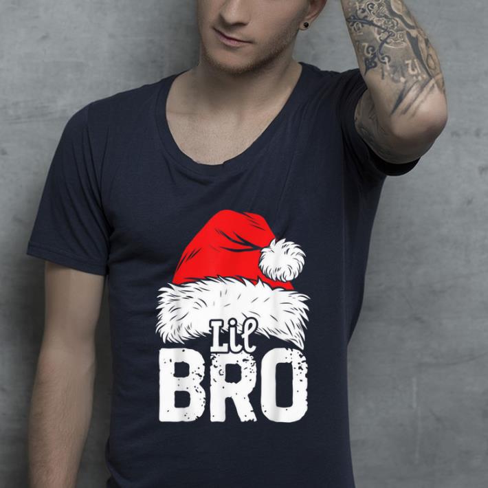 Top Little Brother Christmas Santa Family Matching Tees shirt