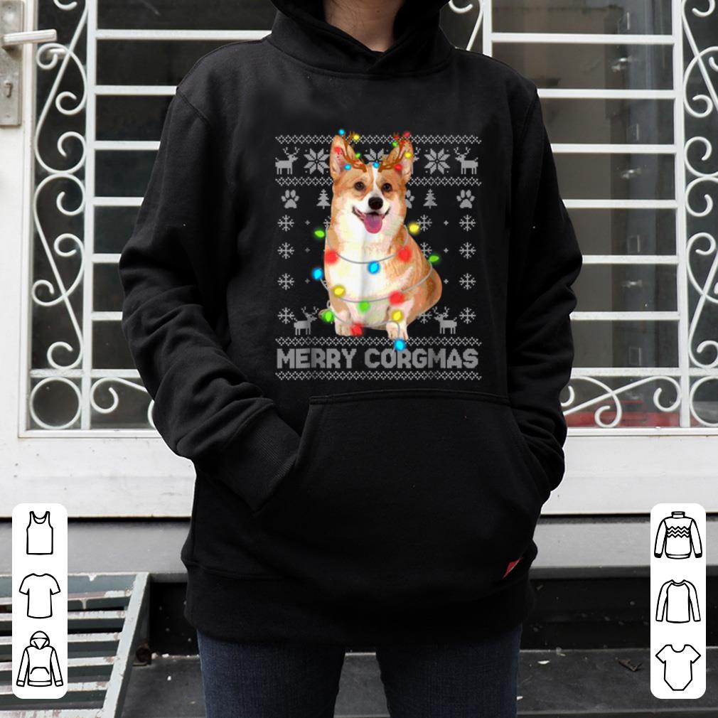 Top Merry Corgmas Corgi Dog Ugly Sweater Style Gift shirt