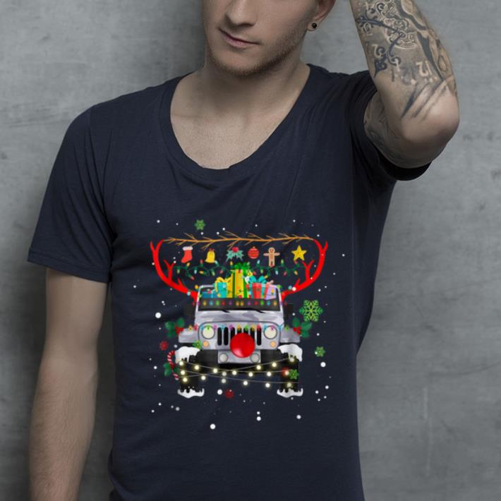 Top Merry Jeep-Mas Christmas Gift Jeep Reindeer shirt