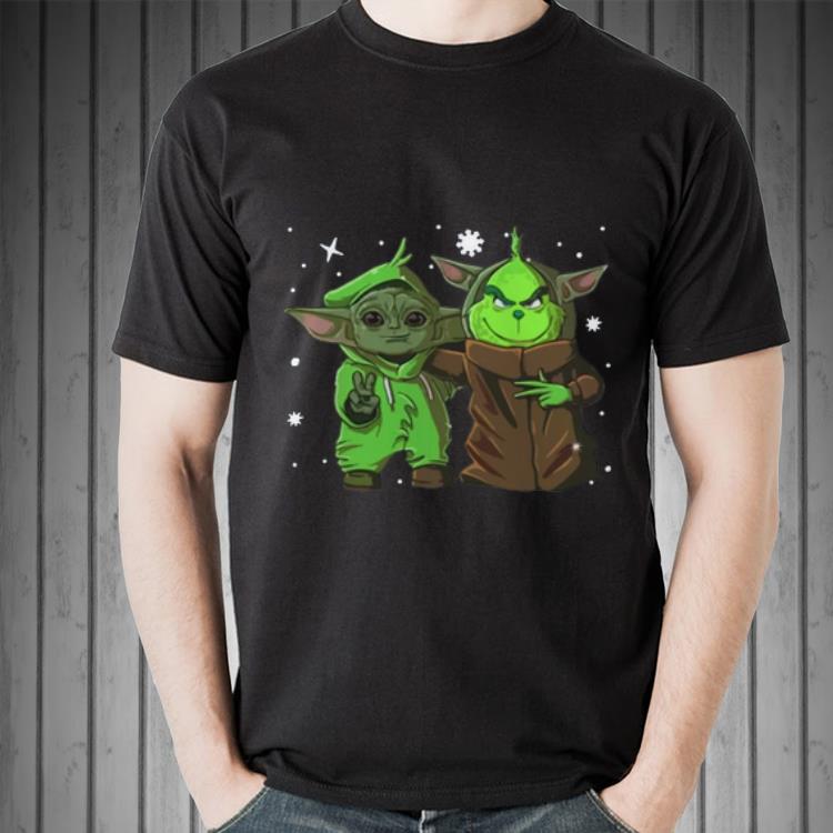 Awesome Baby Yoda And Baby Grinch Christmas sweater Awesome Baby Yoda And Baby Grinch Christmas sweater