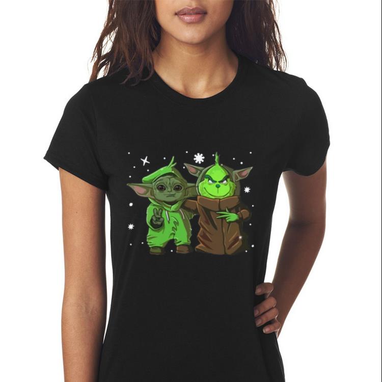 Awesome Baby Yoda And Baby Grinch Christmas sweater Awesome Baby Yoda And Baby Grinch Christmas sweater