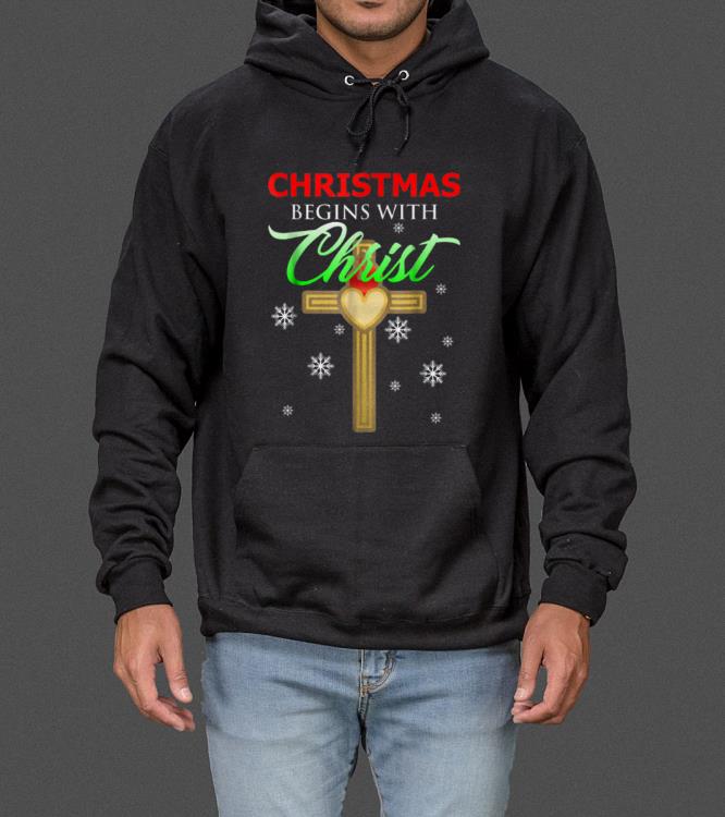 Awesome Christmas Begins With Christ Christian Holiday Jesus sweater