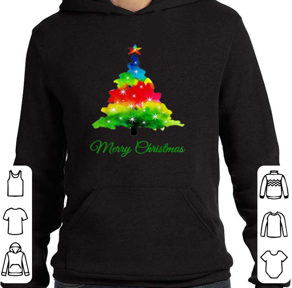 Awesome Colorful merry Christmas Tree Art shirt