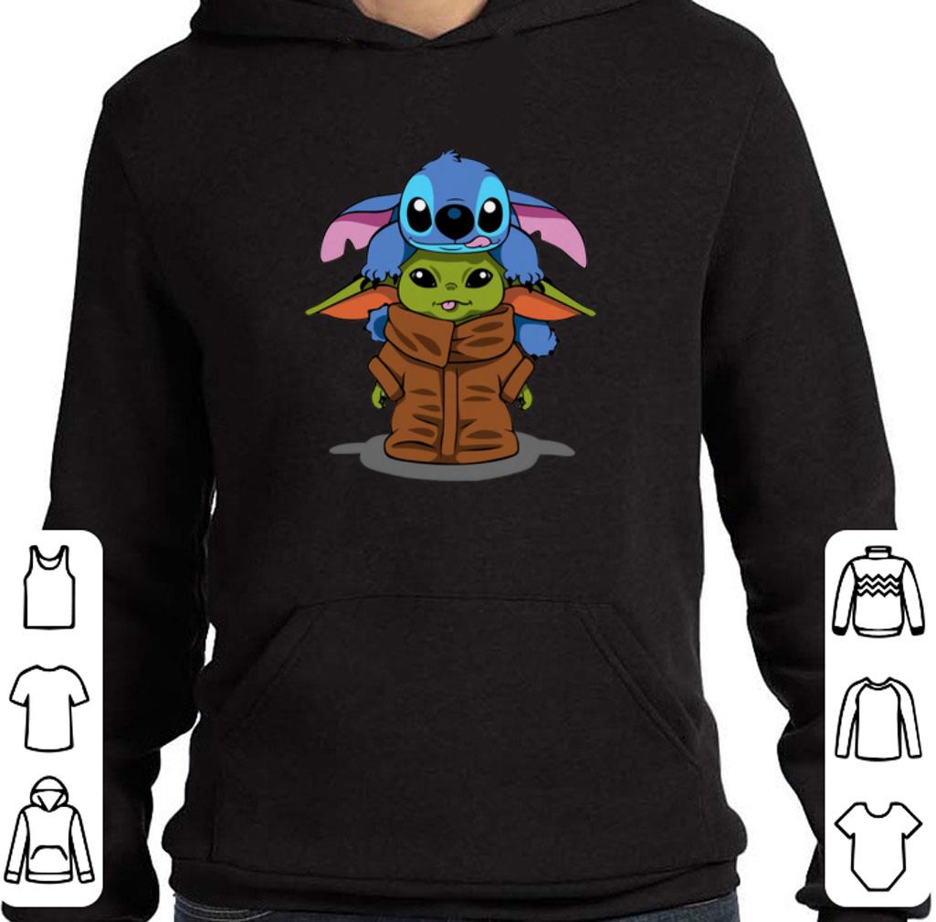 Awesome Star Wars Baby Stitch and Baby Yoda Disney shirt