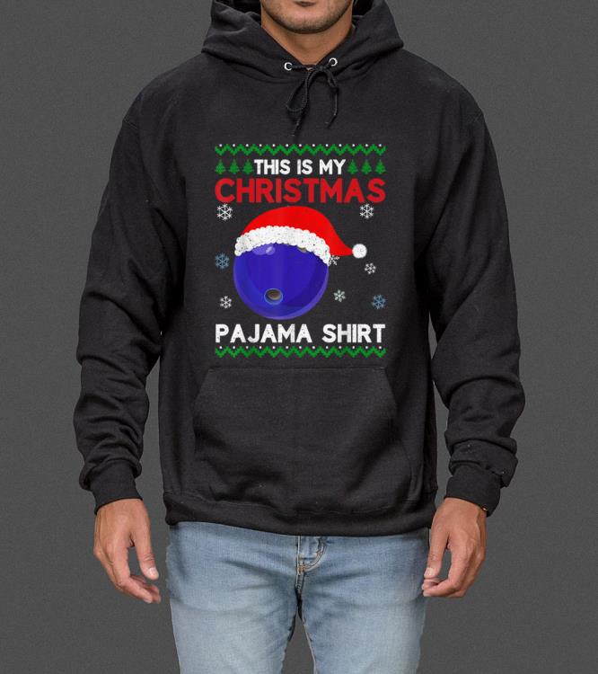 Awesome This is My Christmas Pajama Bowling Santa Ugly Xmas sweater