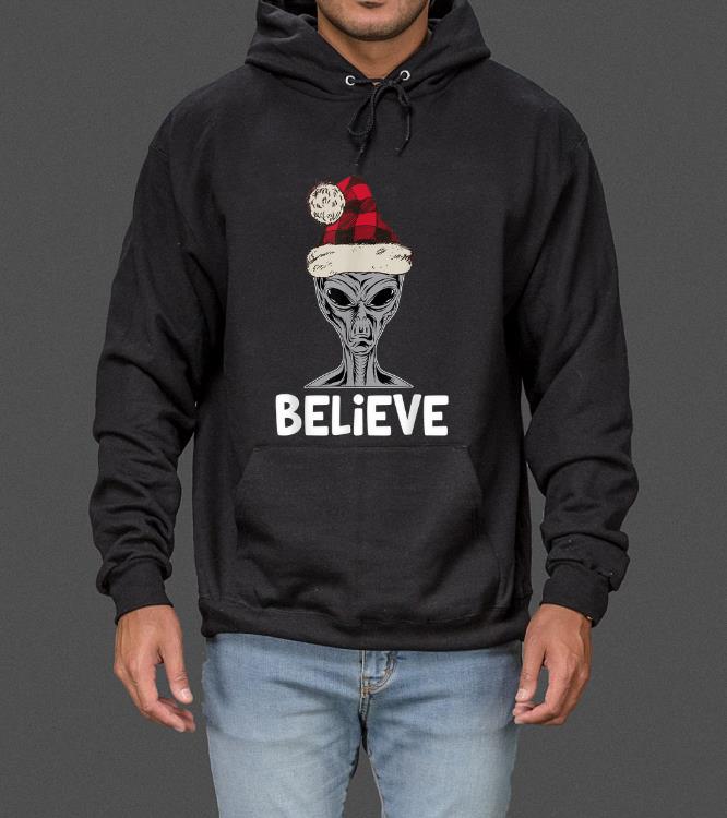 Great Believe Christmas Alien Santa Hat Sci Fi Funny sweater