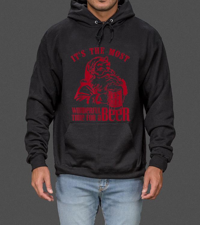 Great It's The Most Wonderful Time For A Beer, Santa Drinking gift sweater