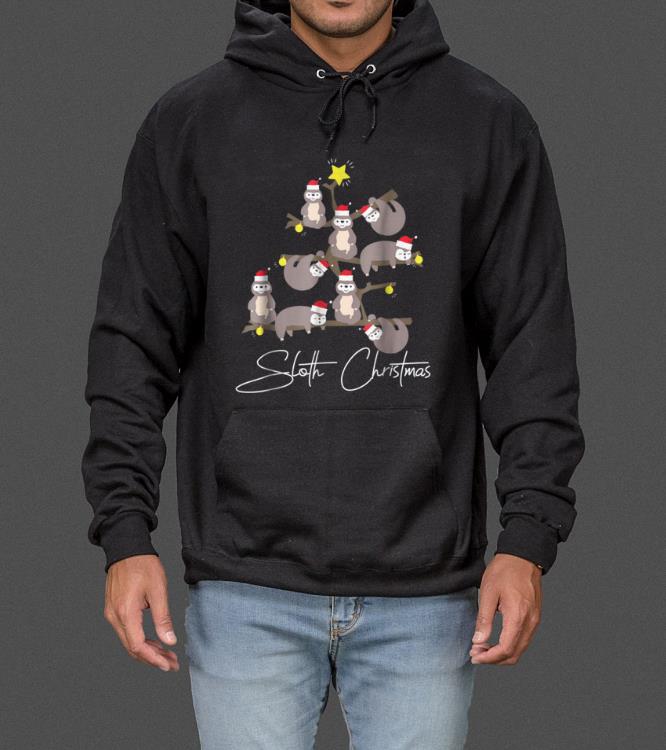 Merry Sloth Christmas Christmas Tree Santa Hat sweater