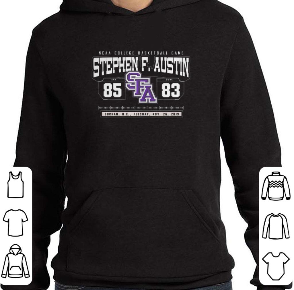 NCAA College Basketball Game Stephen F.Austin 85 SFA 83 Durham shirt