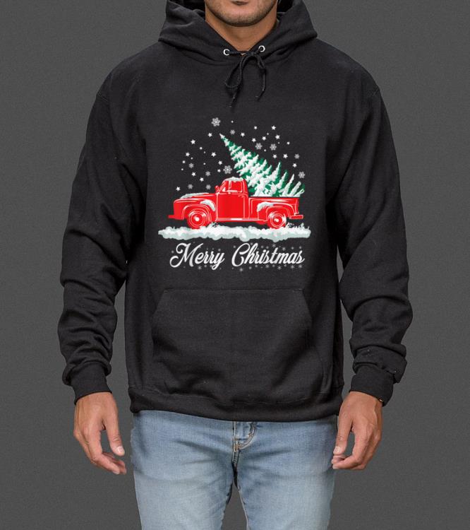 Nice Christmas Classic Old Red Truck Classic XMAS Tree sweater
