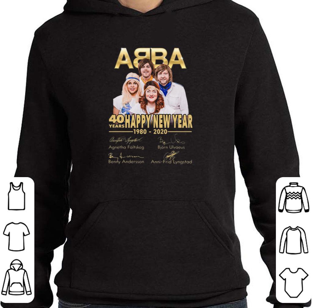 Premium ABBA 40 years Happy New Year 1980-2020 signatures shirt