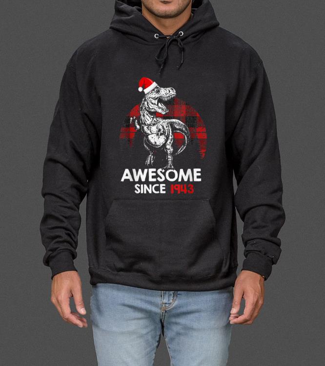 Premium Awesome Since 1943 77th Birthday Red Plaid Christmas Gift sweater