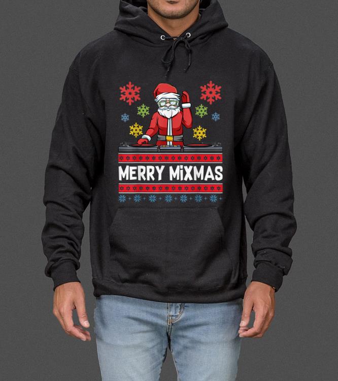 Premium Merry Mixmas Santa Funny Christmas Music Producer DJ sweater