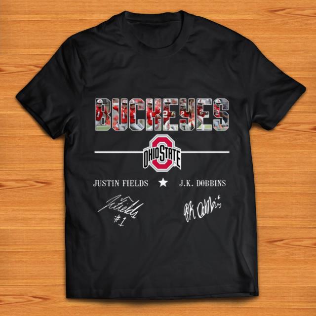 Premium Ohio State Buckeyes Justin Fields And Jk Dobbins Signatures