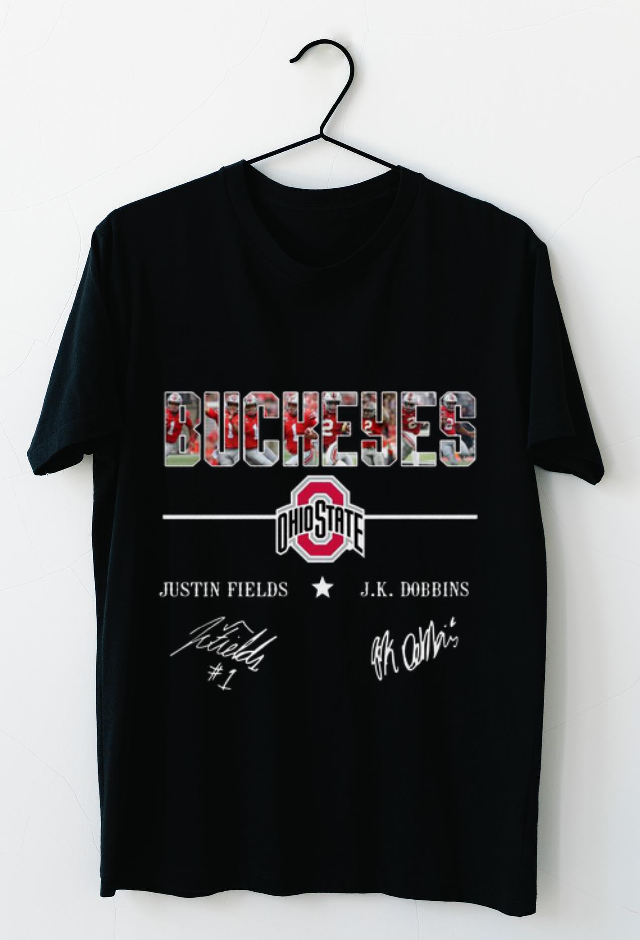 Premium Ohio State Buckeyes Justin Fields And Jk Dobbins Signatures