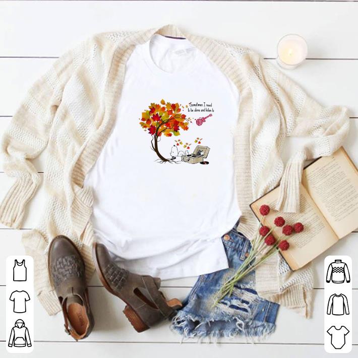 Premium Snoopy Sometimes I need to be alone and listen to The Monkees shirt