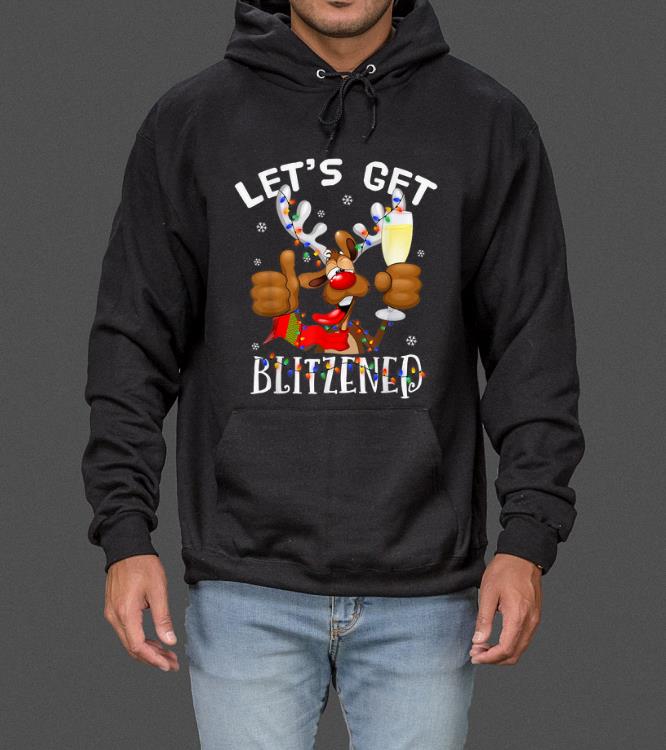 Pretty Funny Reindeer Let Get's Blitzened Christmas Gift sweater