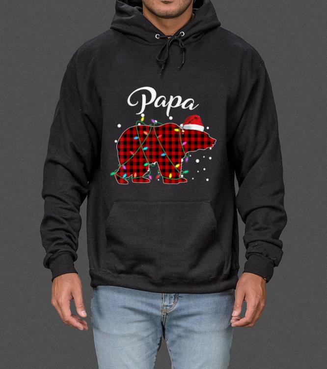 Top Red Plaid Papa Bear Matching Buffalo Pajama sweater
