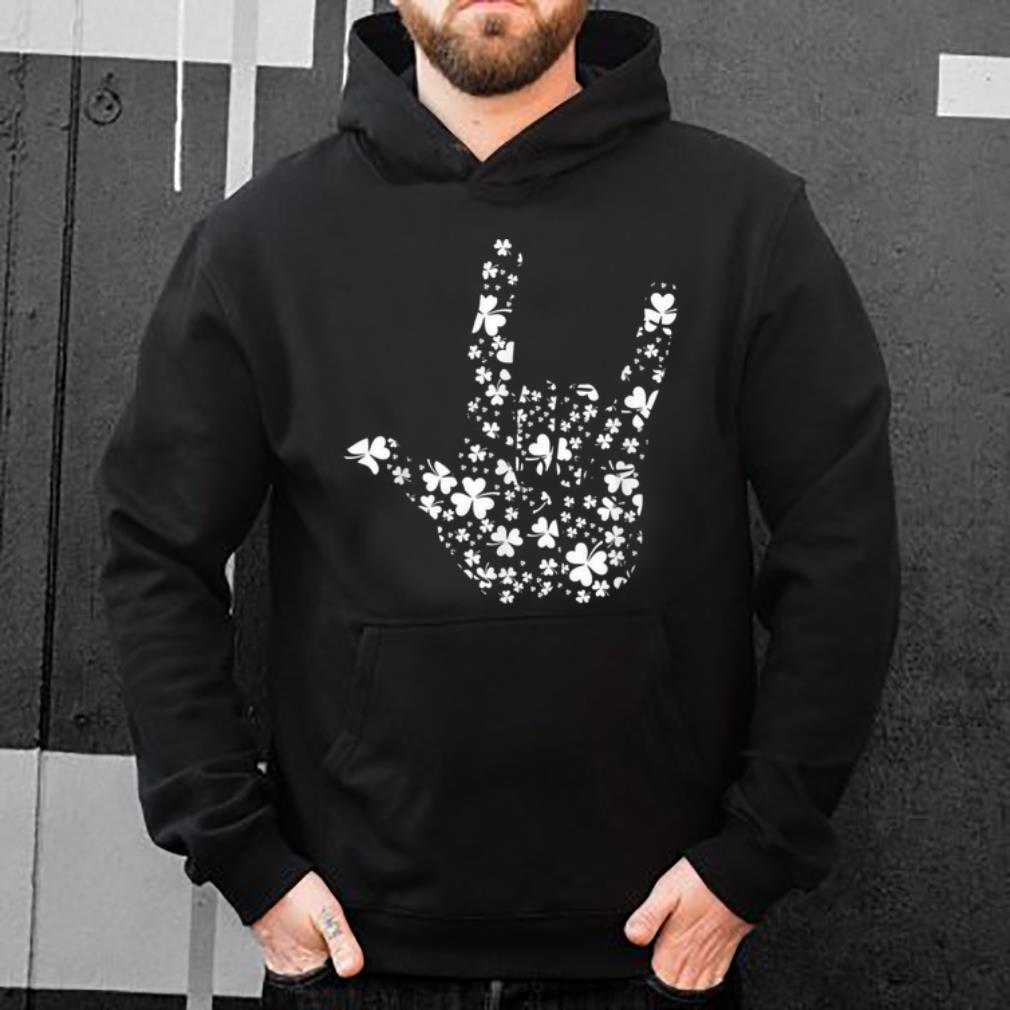 Awesome Asl Sign Language Shamrock Clover St Patrick's Day Gift shirt