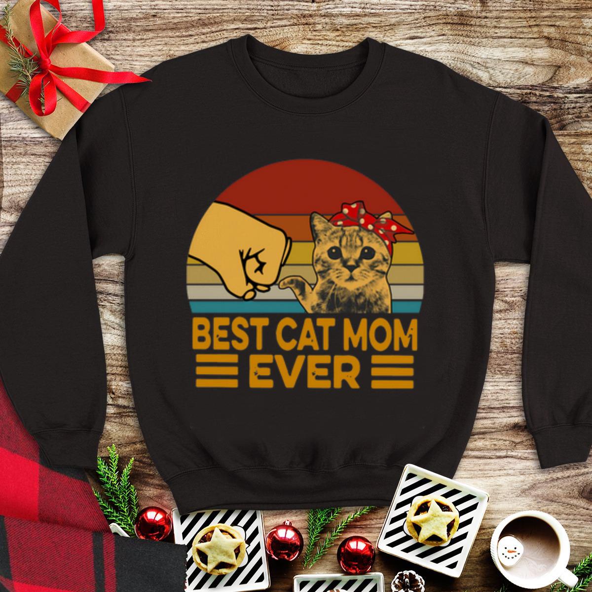 Awesome Best Cat Mom Ever Vintage shirt