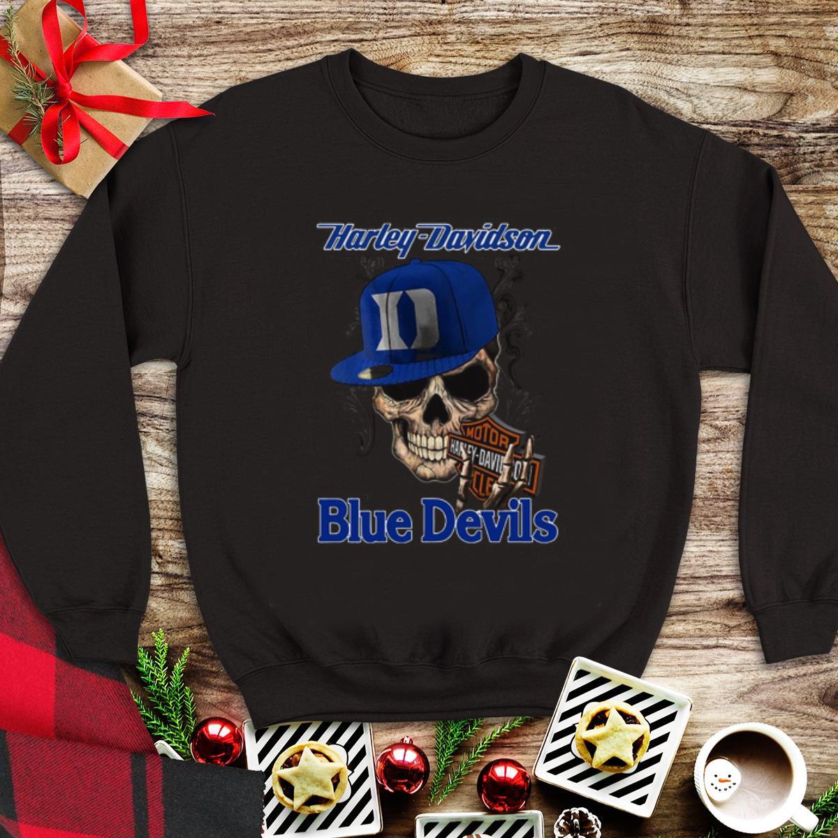 Awesome Harley Davidson Blue Devils shirt