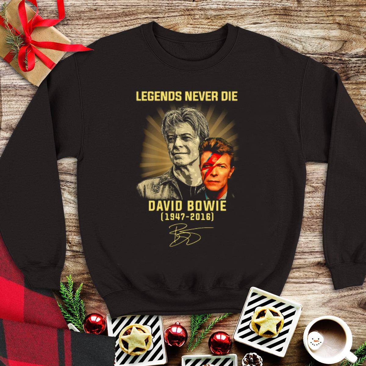 Awesome Legends Never Die David Bowie 1947-2016 signature shirt
