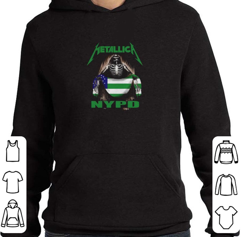 Nice Metallica mashup NYPD New York City Police Department flag shirt
