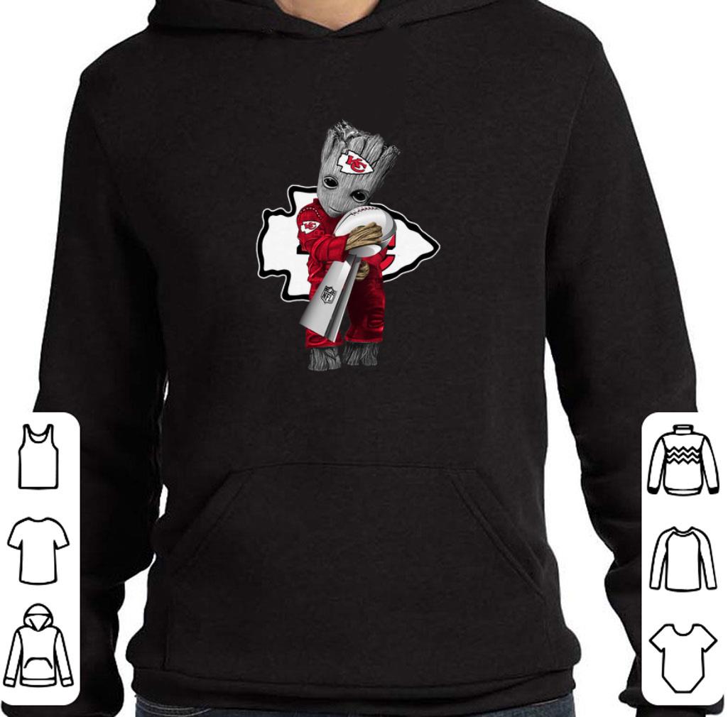 Original Baby Groot hug Super Bowl Kansas City Chiefs Champion shirt