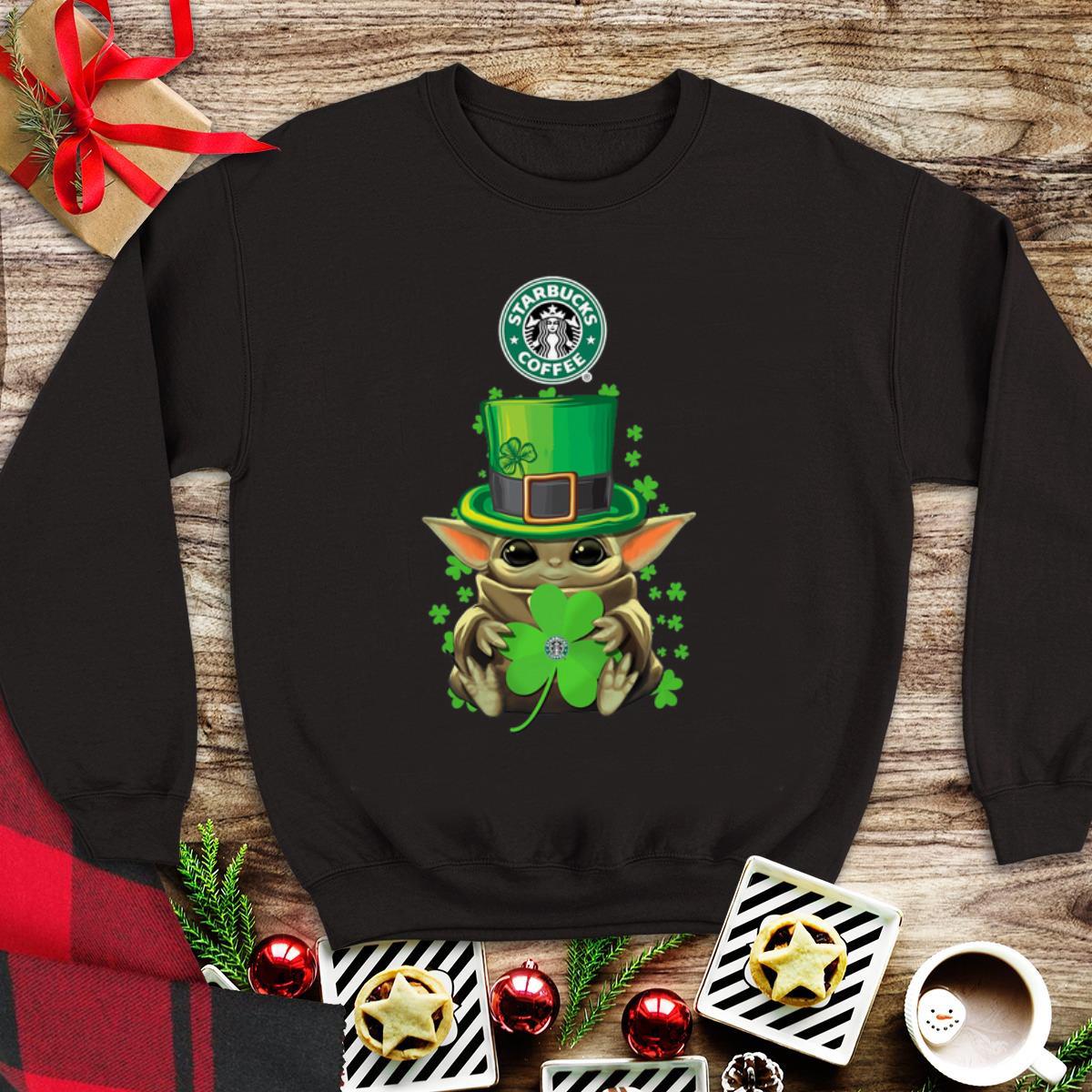 Premium Baby Yoda St Patrick’s Day Hug Starbucks Coffee shirt